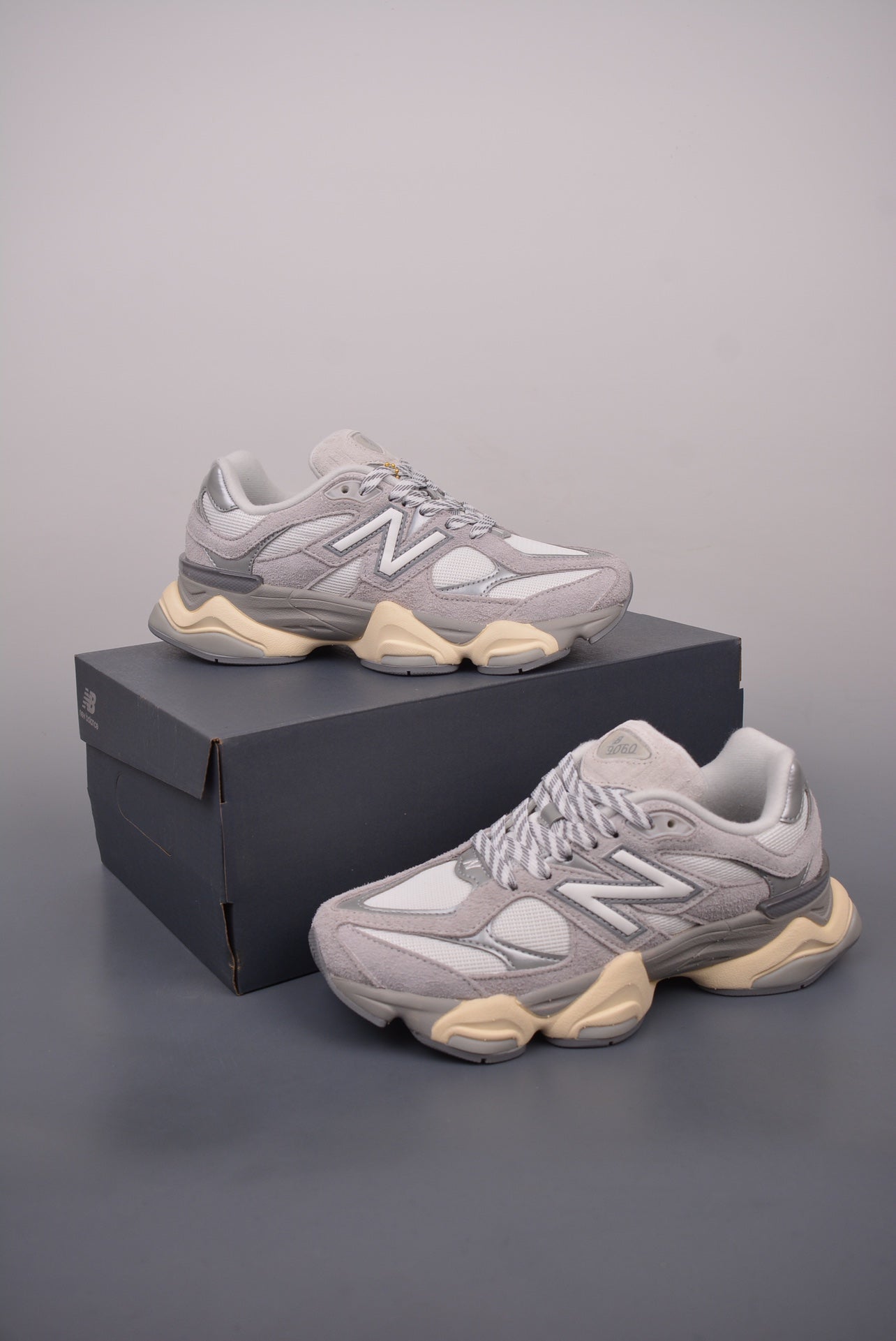 New Balance 9060 Light Grey White"