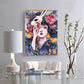 Flower Face | Paint By Numbers with kits (Canvas- Brushes-Oil Paint Kit) 40x50cm