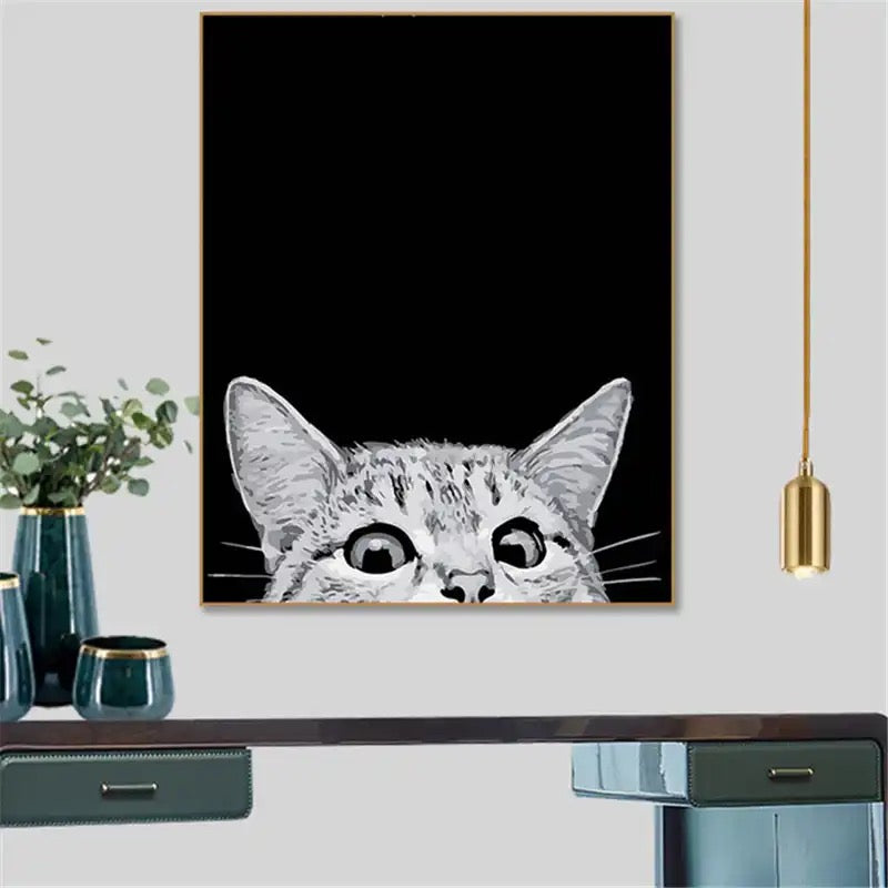 Kitten | Paint By Numbers with kits (Canvas- Brushes-Oil Paint Kit) 40x50cm