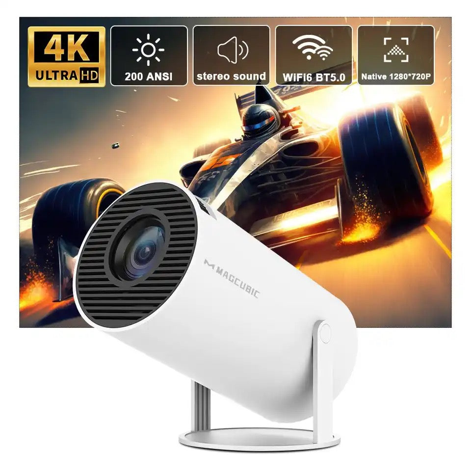 4K Smart Projector Android 11 Dual Wifi6 Home Cinema Projector
